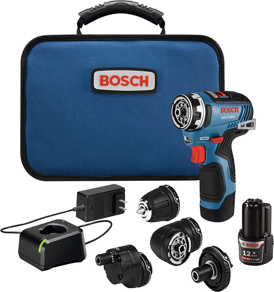 Bosch GSR12V 300FCB22 12V Max Flexiclick 5 In 1 Drill Driver System
